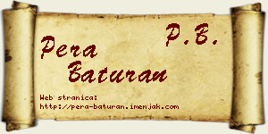 Pera Baturan vizit kartica
